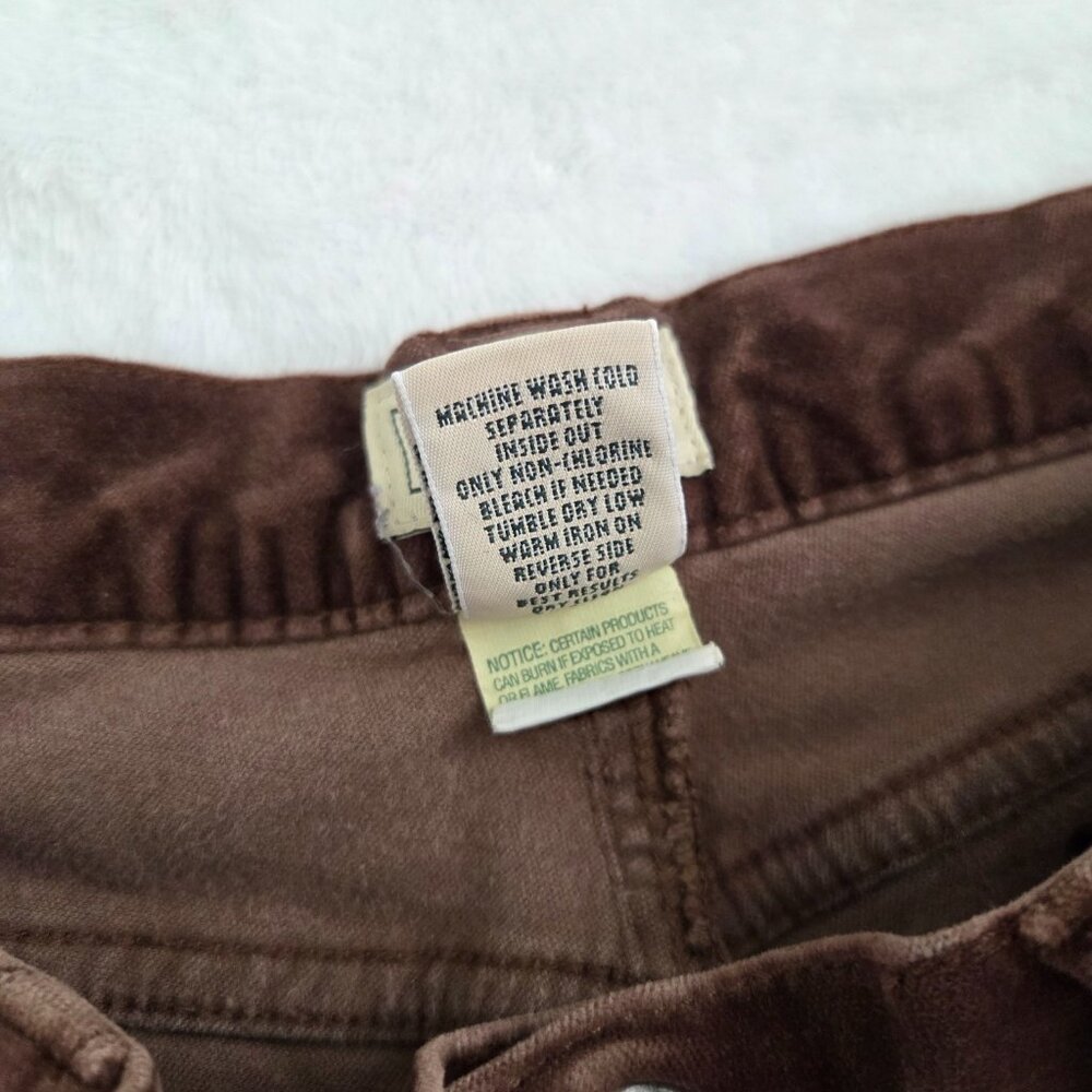 LL Bean Brown Corduroy Pants Sz 6 Straight Leg Gorpcore Y2K Granola Academia - Picture 12 of 12